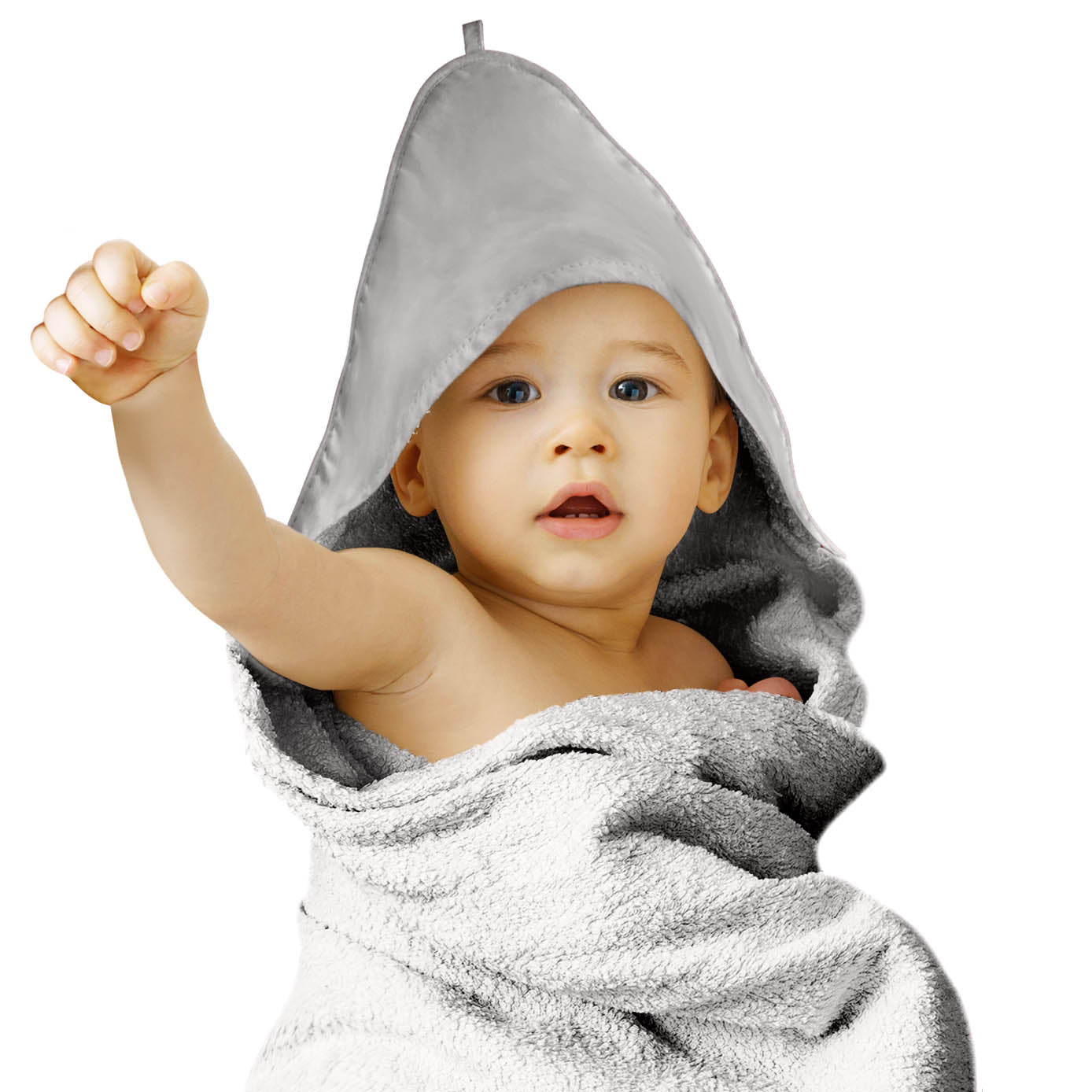Grau Kinder Kapuzenhandtuch für Kleinkinder und Kinder