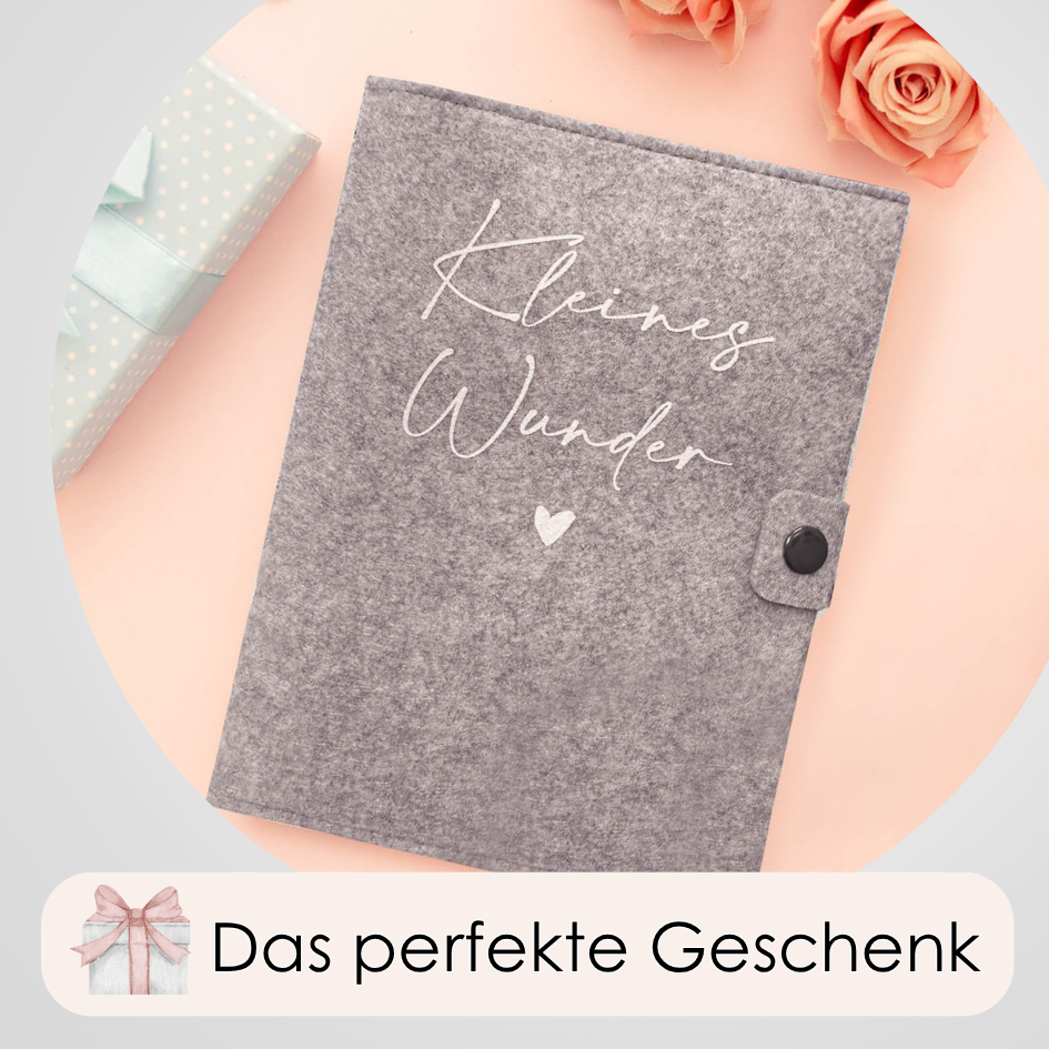 Kleines Wunder Mutterpasshülle aus Filz Ohne Personalisierung