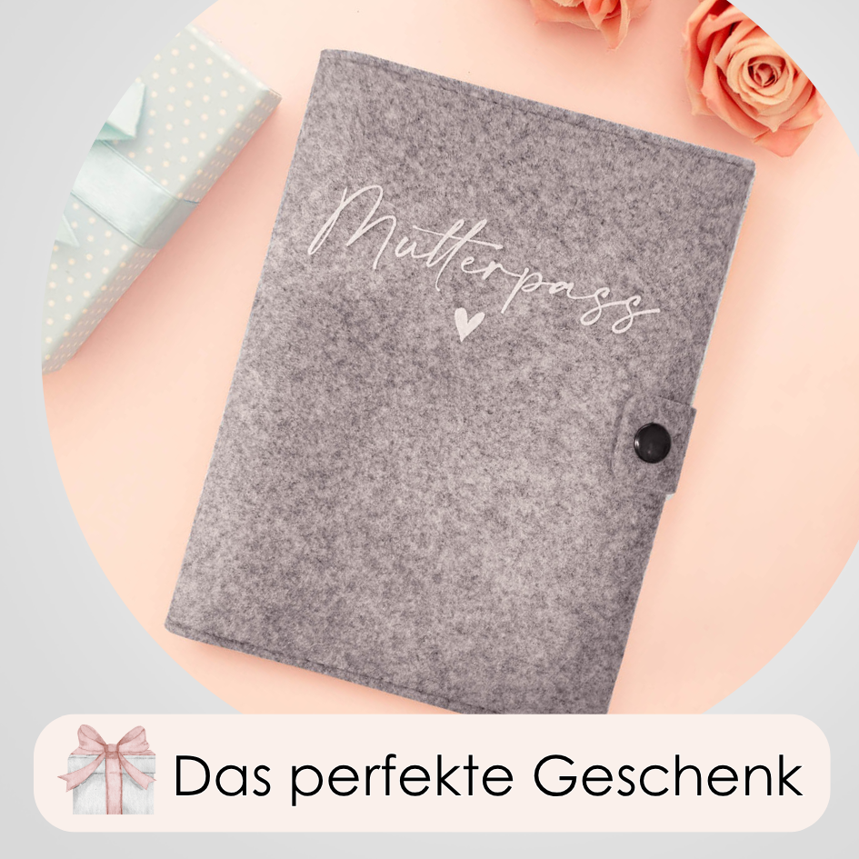 Mutterpass Herz Mutterpasshülle aus Filz Ohne Personalisierung