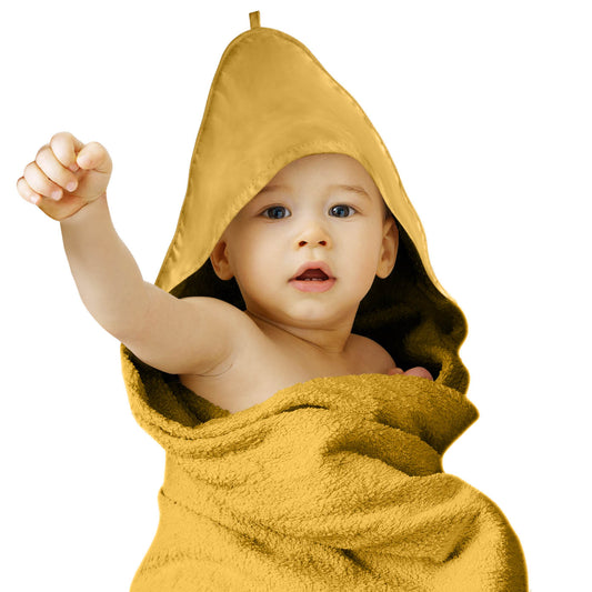 Senf Kinder Kapuzenhandtuch für Kleinkinder und Kinder