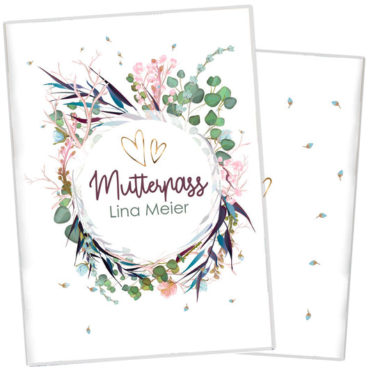Flower Party Mutterpasshülle Mit Personalisierung