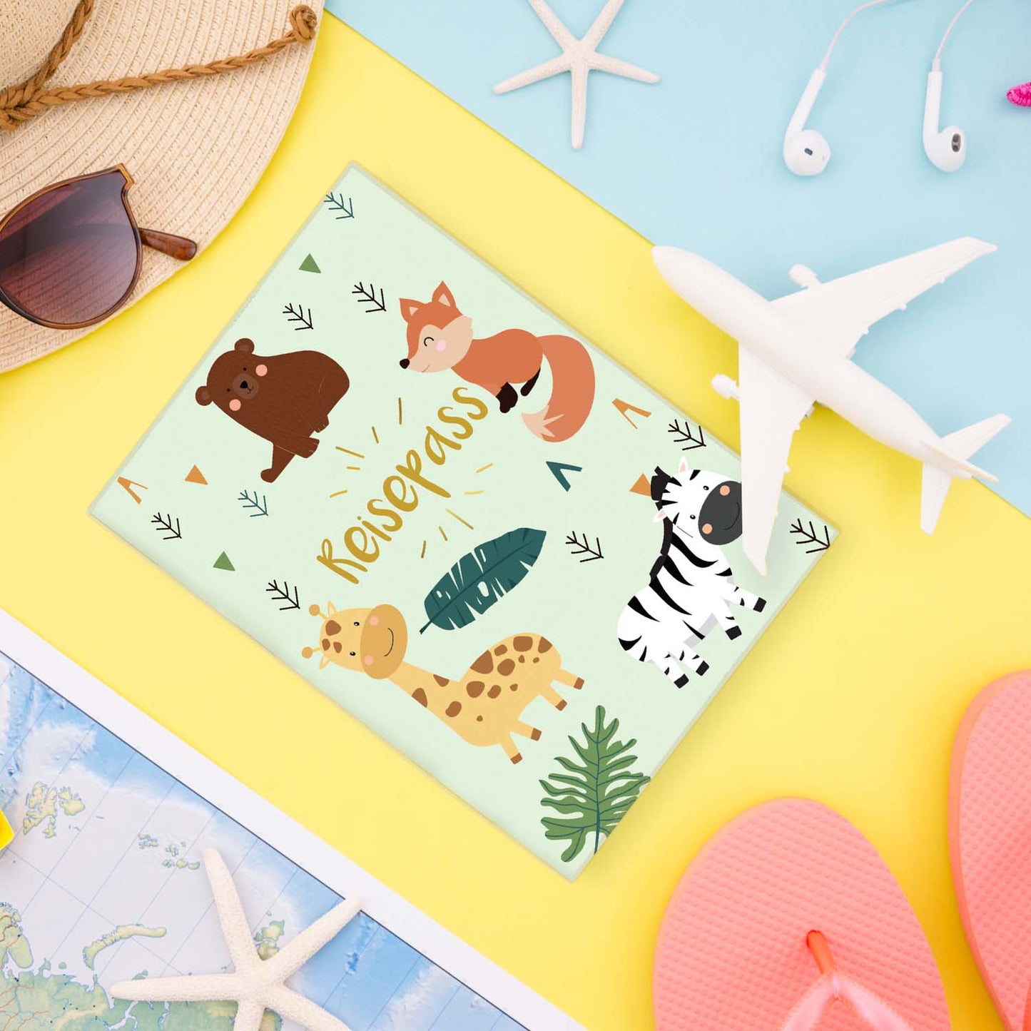 Zebra & Giraffe Reisepasshülle für Kinder