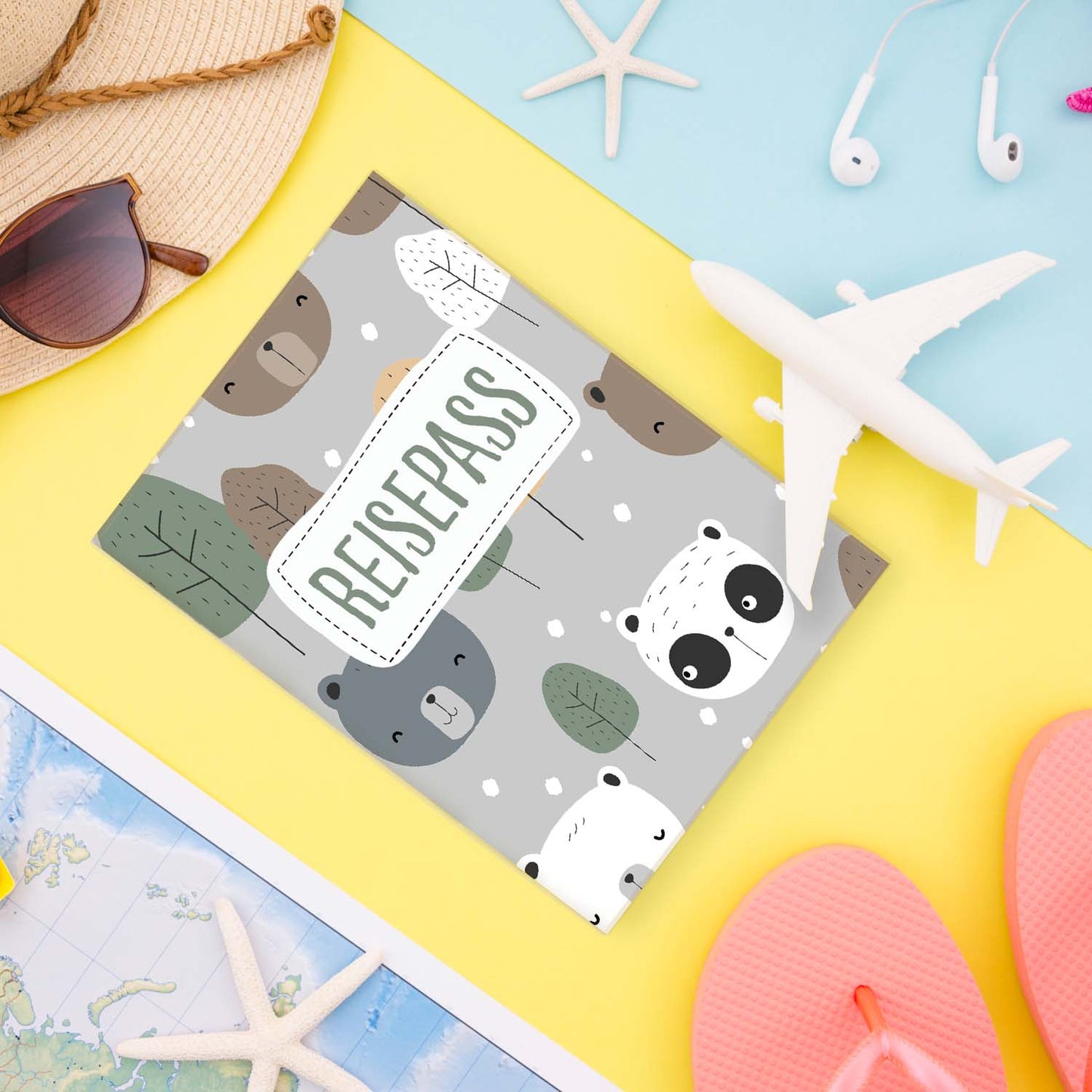 Cute Bears Reisepasshülle für Kinder