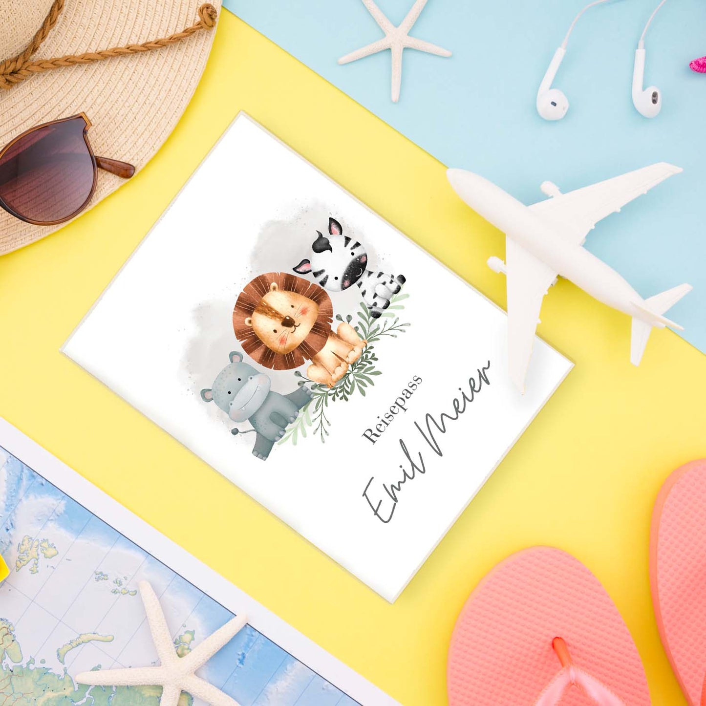 Wilde Freunde Reisepasshülle für Kinder Mit Personalisierung