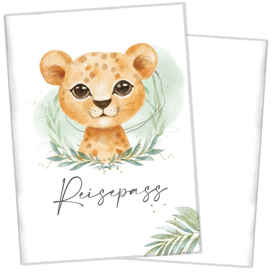 Löwen Junge Reisepasshülle für Kinder