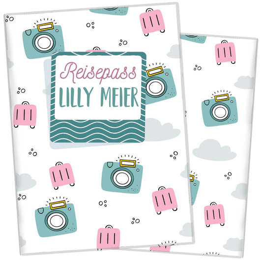 Kamera Reisepasshülle für Kinder Mit Personalisierung