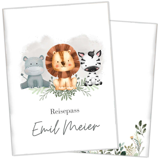 Wilde Freunde Reisepasshülle für Kinder Mit Personalisierung