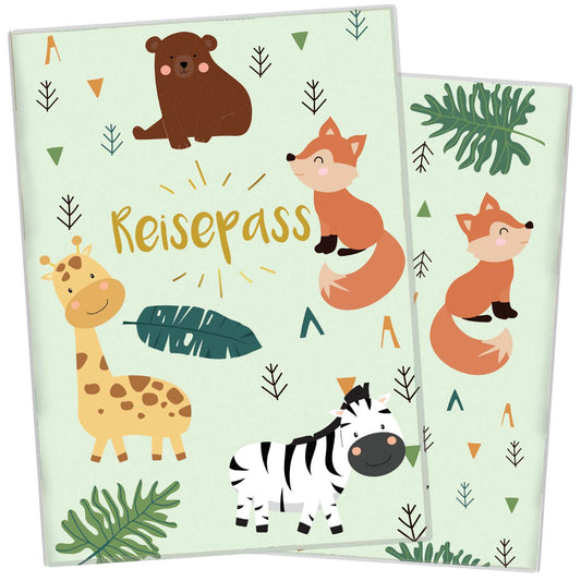 Zebra & Giraffe Reisepasshülle für Kinder