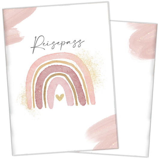 Wasserfarben Rosa Reisepasshülle für Kinder