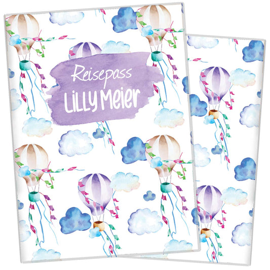 Heißluftballon Reisepasshülle für Kinder Mit Personalisierung