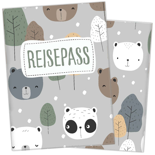 Cute Bears Reisepasshülle für Kinder