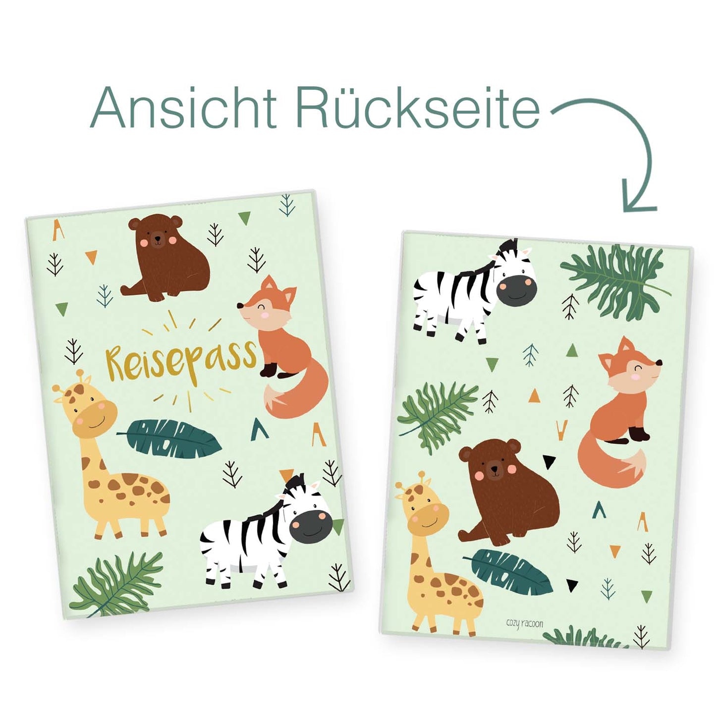 Zebra & Giraffe Reisepasshülle für Kinder