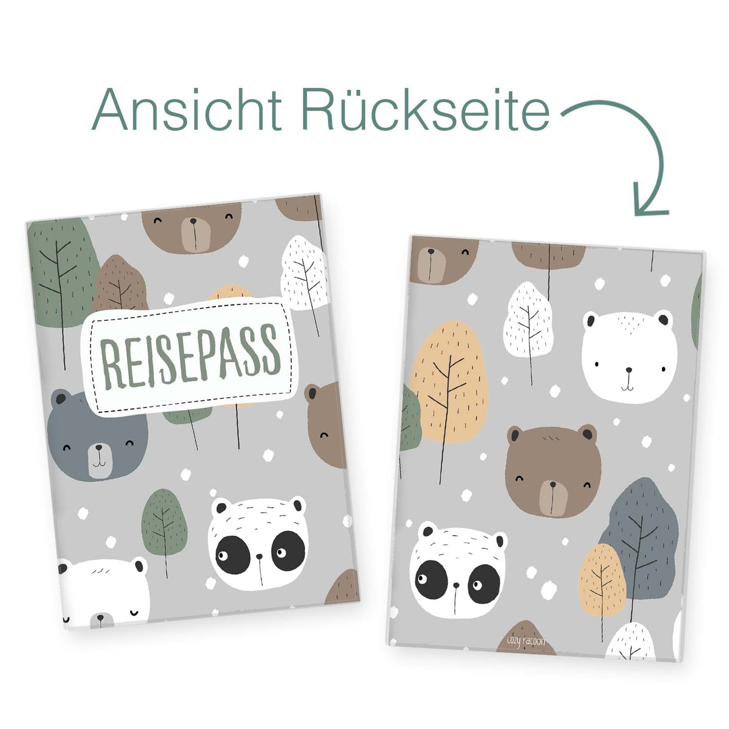 Cute Bears Reisepasshülle für Kinder