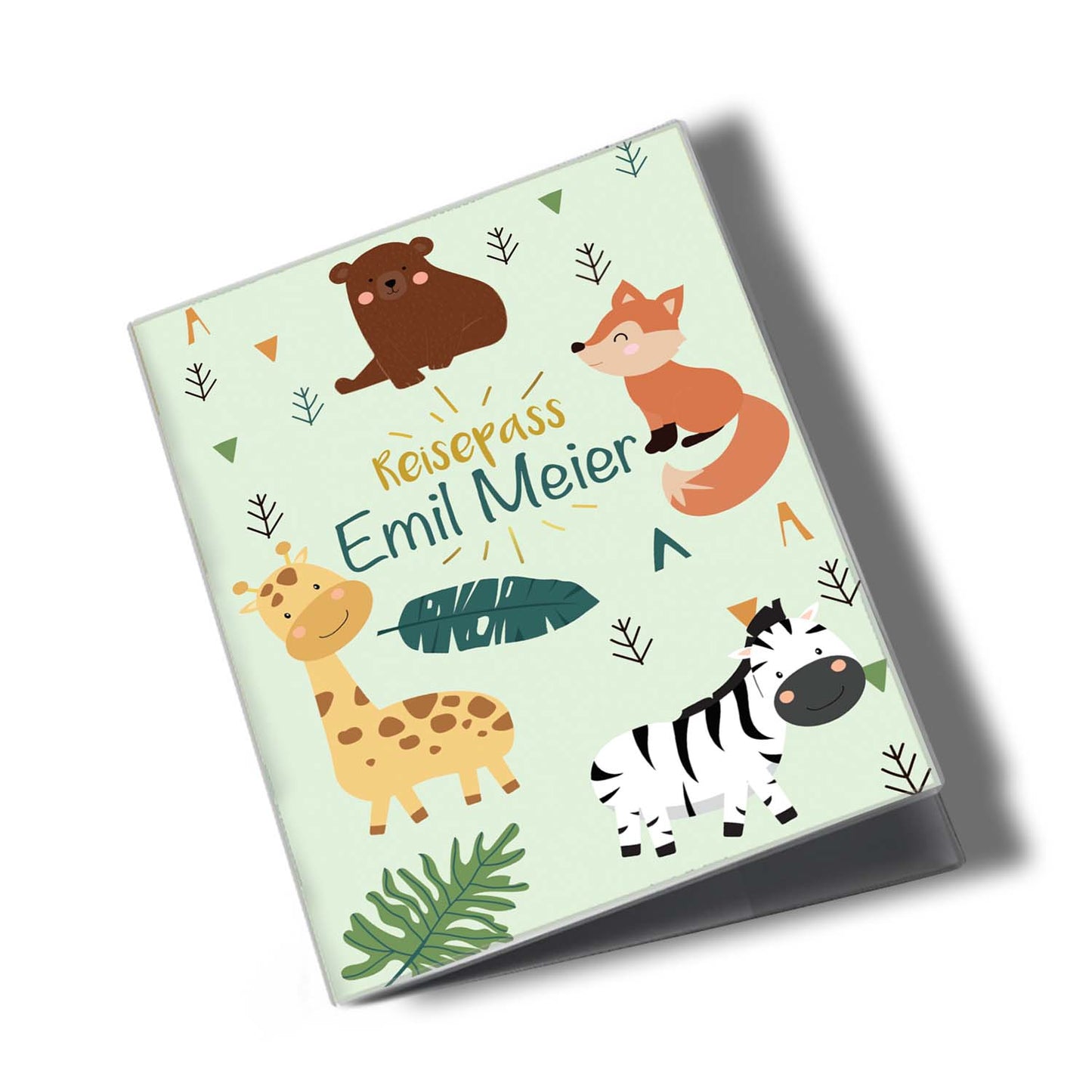 Zebra & Giraffe Reisepasshülle für Kinder Mit Personalisierung