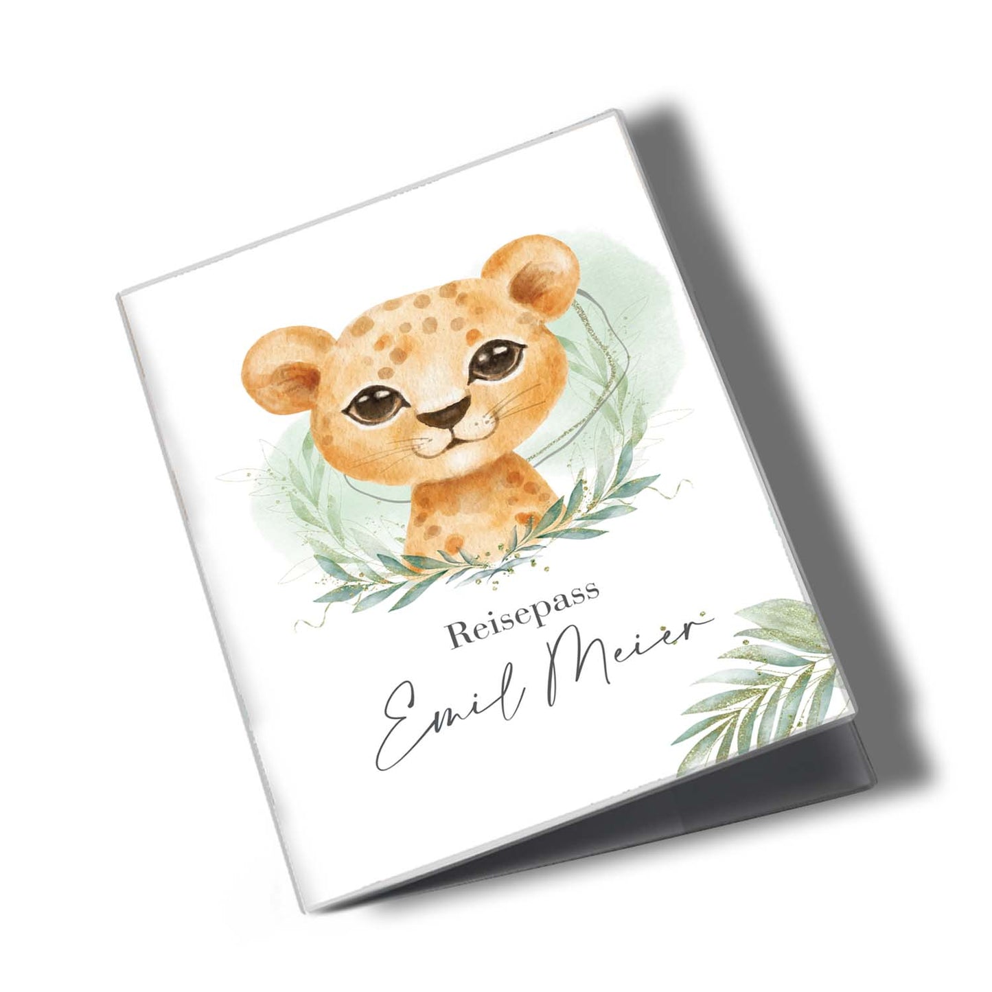 Löwen Junge Reisepasshülle für Kinder Mit Personalisierung