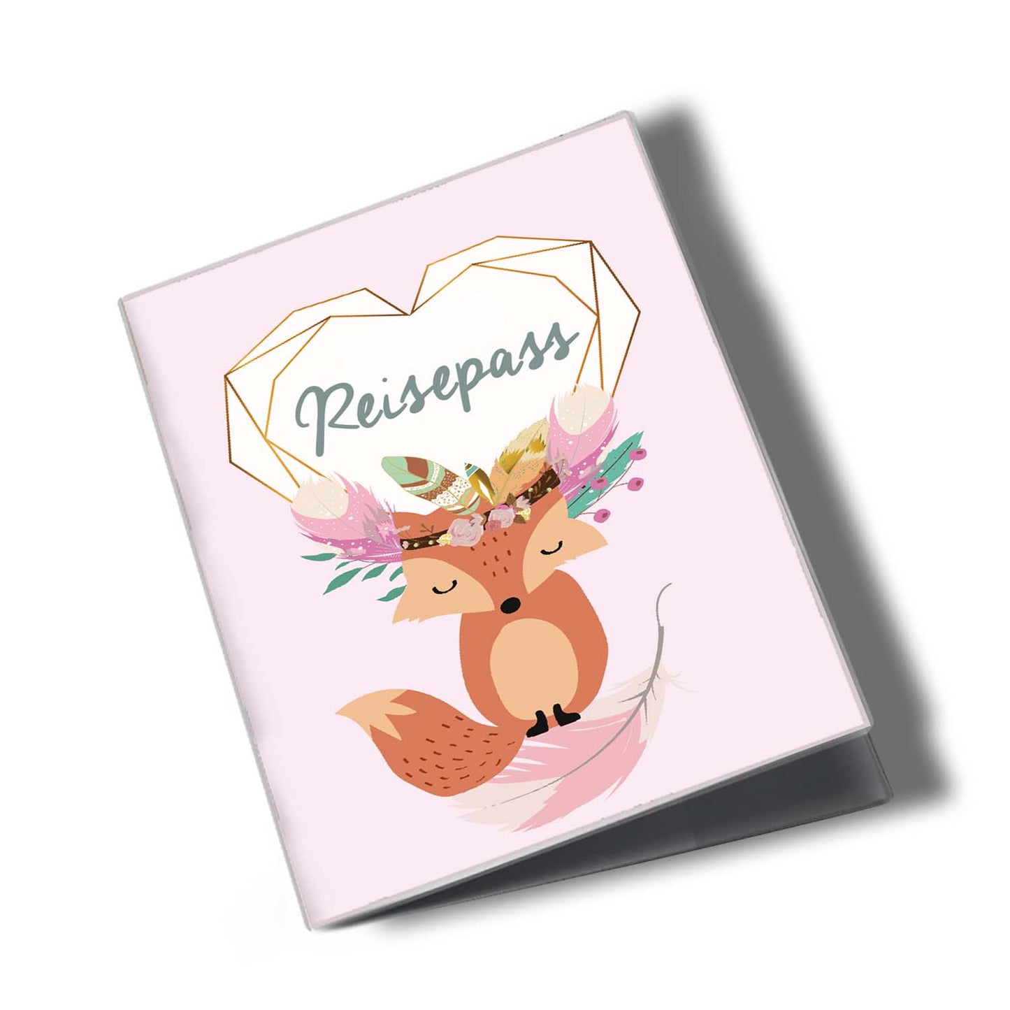 Boho Fuchs Rosa Reisepasshülle für Kinder