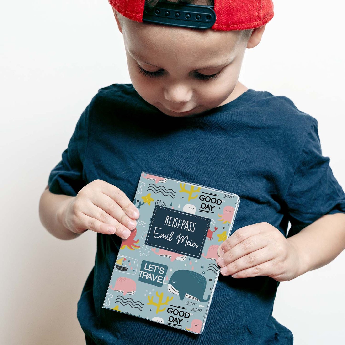 Ocean Reisepasshülle für Kinder Mit Personalisierung