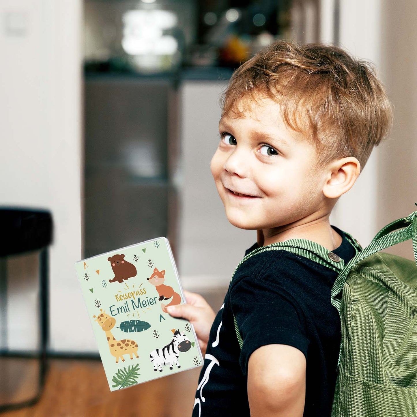 Zebra & Giraffe Reisepasshülle für Kinder Mit Personalisierung