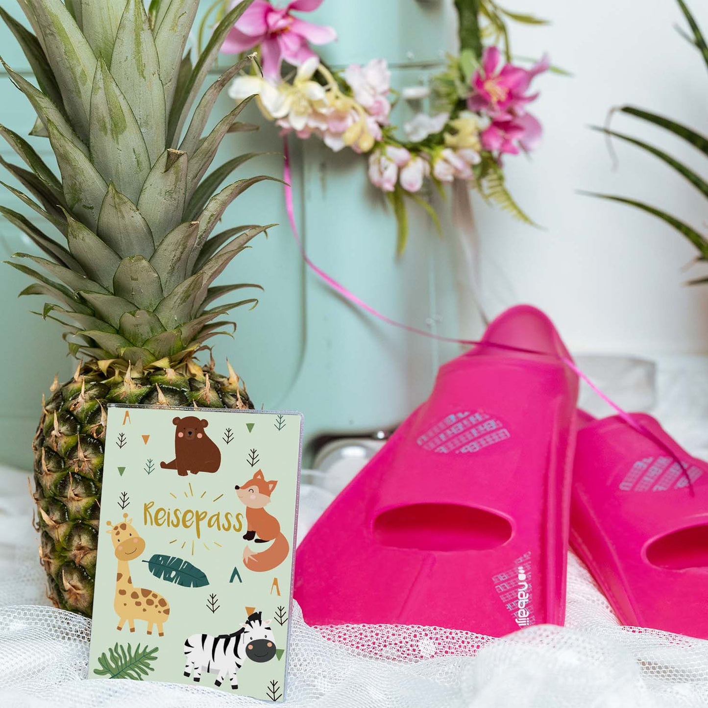 Zebra & Giraffe Reisepasshülle für Kinder