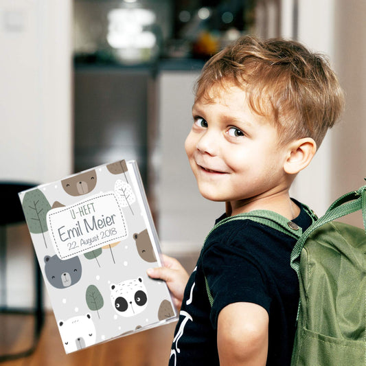 Bären U-Heft und Impfpasshülle Mit Personalisierung