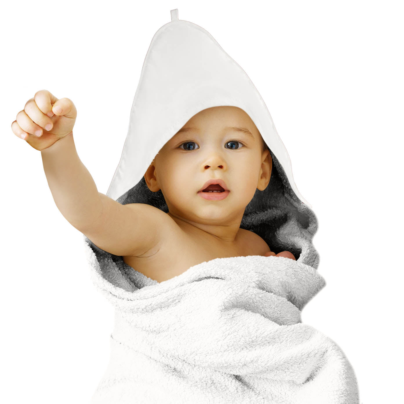 Weiß Kinder Kapuzenhandtuch für Kleinkinder und Kinder