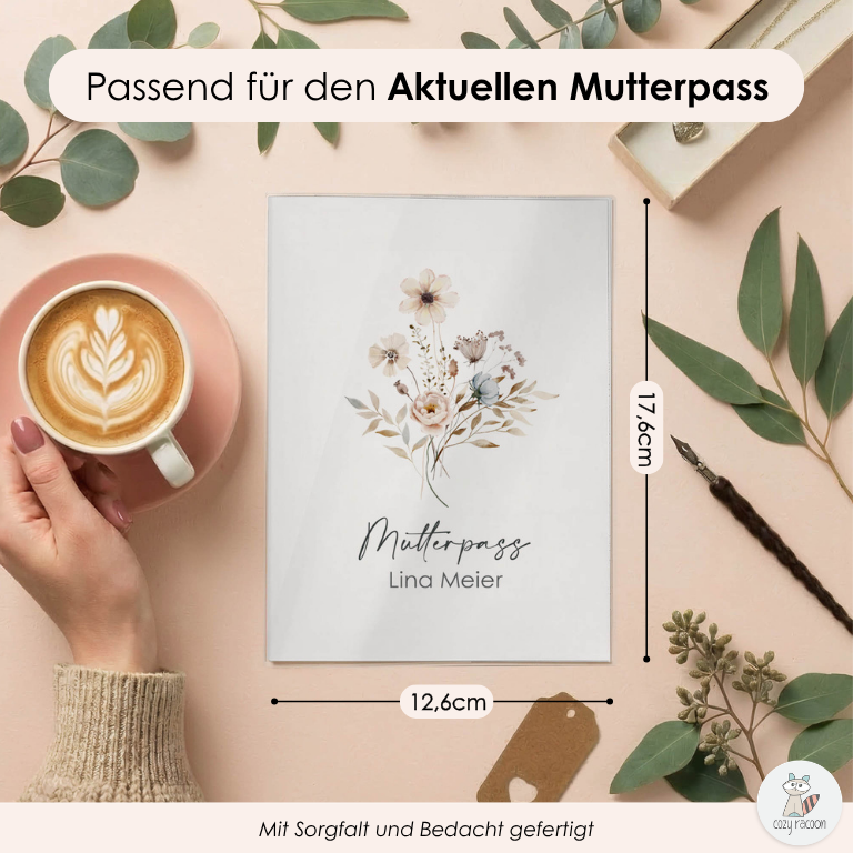Blumenstrauß Mutterpasshülle Mit Personalisierung