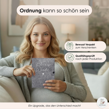 Kleines Wunder Mutterpasshülle aus Filz Ohne Personalisierung