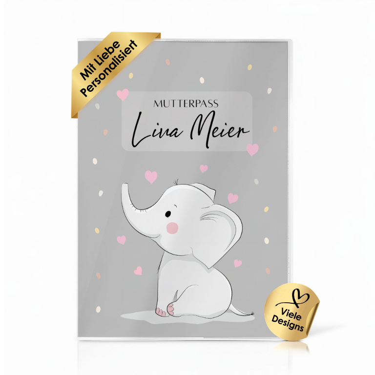 Elefant Mutterpasshülle Mit Personalisierung