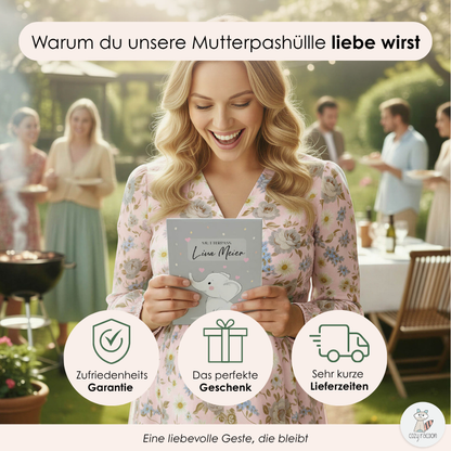 Elefant Mutterpasshülle Mit Personalisierung
