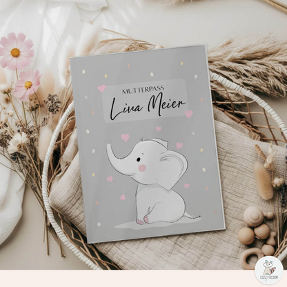 Elefant Mutterpasshülle Mit Personalisierung