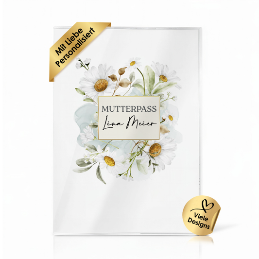 Gänseblümchen Aquarell Mutterpasshülle Mit Personalisierung