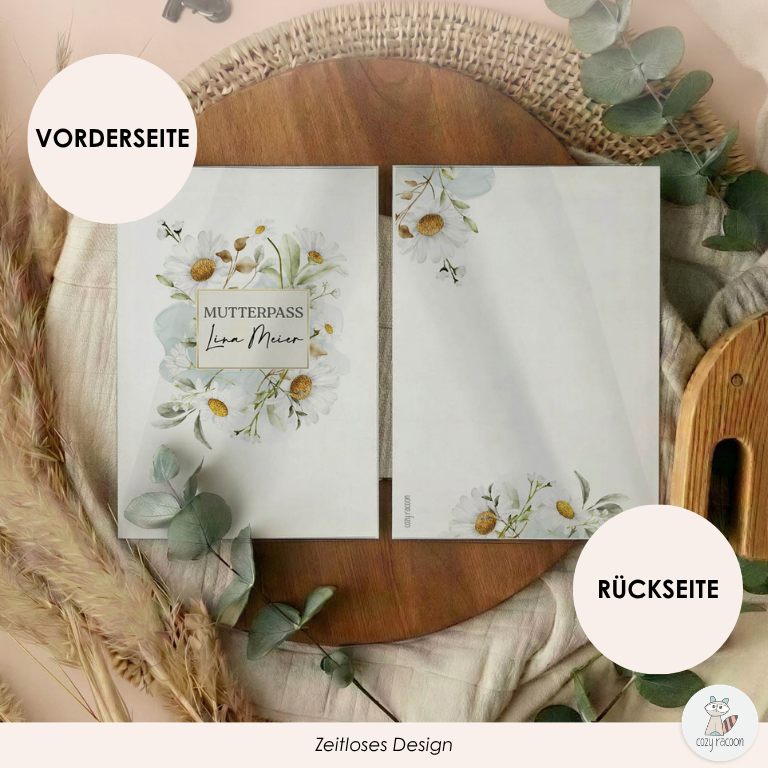 Gänseblümchen Aquarell Mutterpasshülle Mit Personalisierung