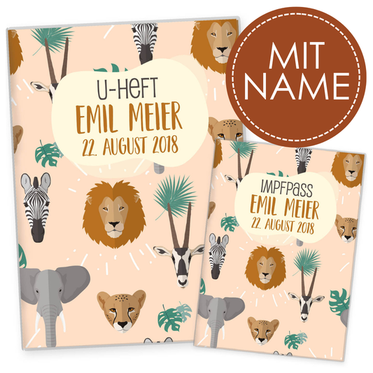 Safari U-Heft und Impfpasshülle Mit Personalisierung