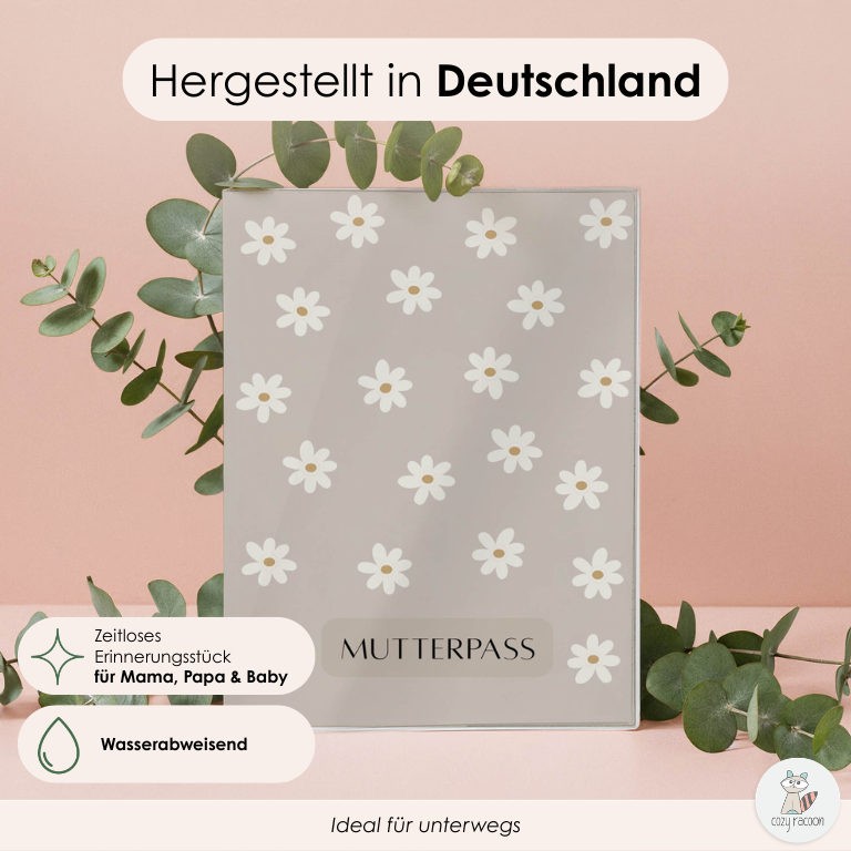 Gänseblümchen Beige Mutterpasshülle Ohne Personalisierung