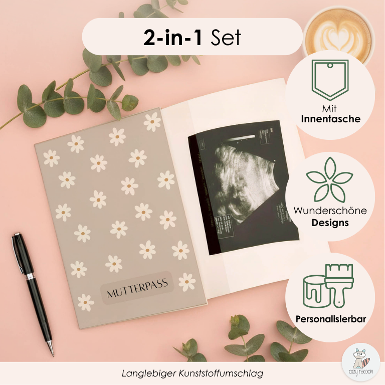 Gänseblümchen Beige Mutterpasshülle Ohne Personalisierung