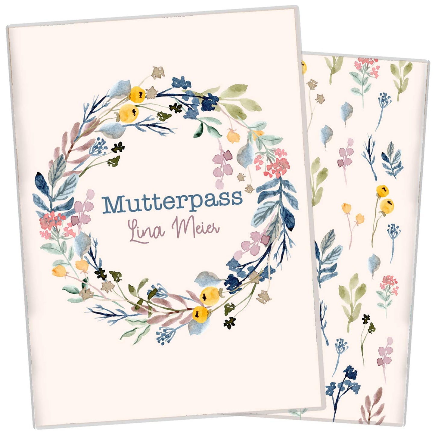 Flower Circle Mutterpasshülle Mit Personalisierung
