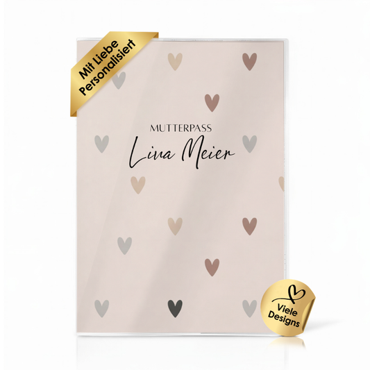 Herzen Natural Mutterpasshülle Mit Personalisierung