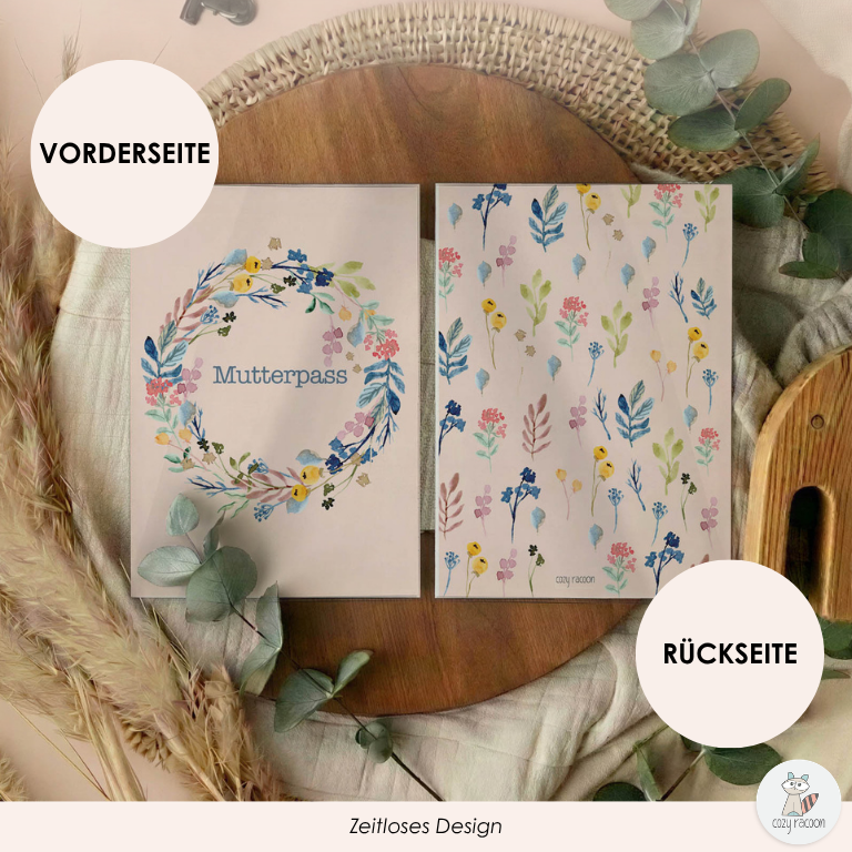Flower Circle Mutterpasshülle Ohne Personalisierung