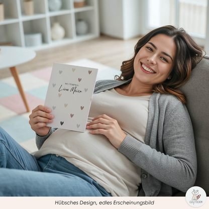 Herzen Natural Mutterpasshülle Mit Personalisierung
