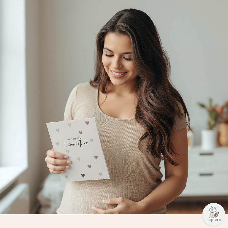 Herzen Natural Mutterpasshülle Mit Personalisierung