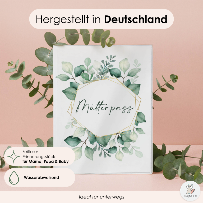 Green Leaves Mutterpasshülle Ohne Personalisierung