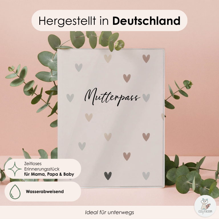 Herzen Natural Mutterpasshülle Ohne Personalisierung