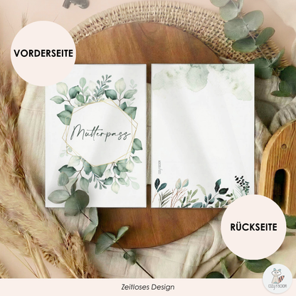 Green Leaves Mutterpasshülle Ohne Personalisierung