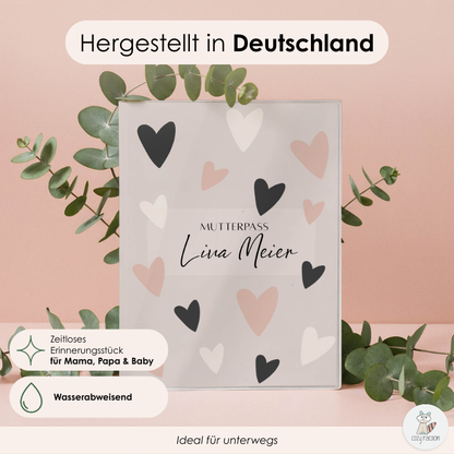Herzen Mutterpasshülle Mit Personalisierung