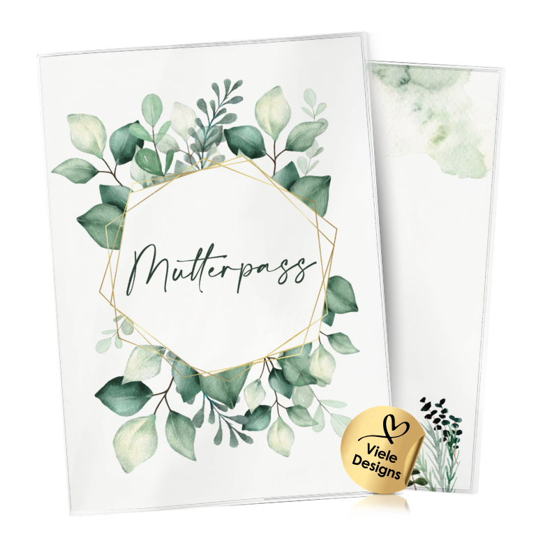 Green Leaves Mutterpasshülle Ohne Personalisierung