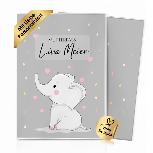 Elefant Mutterpasshülle Mit Personalisierung