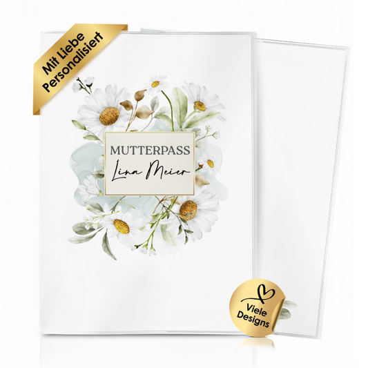 Gänseblümchen Aquarell Mutterpasshülle Mit Personalisierung