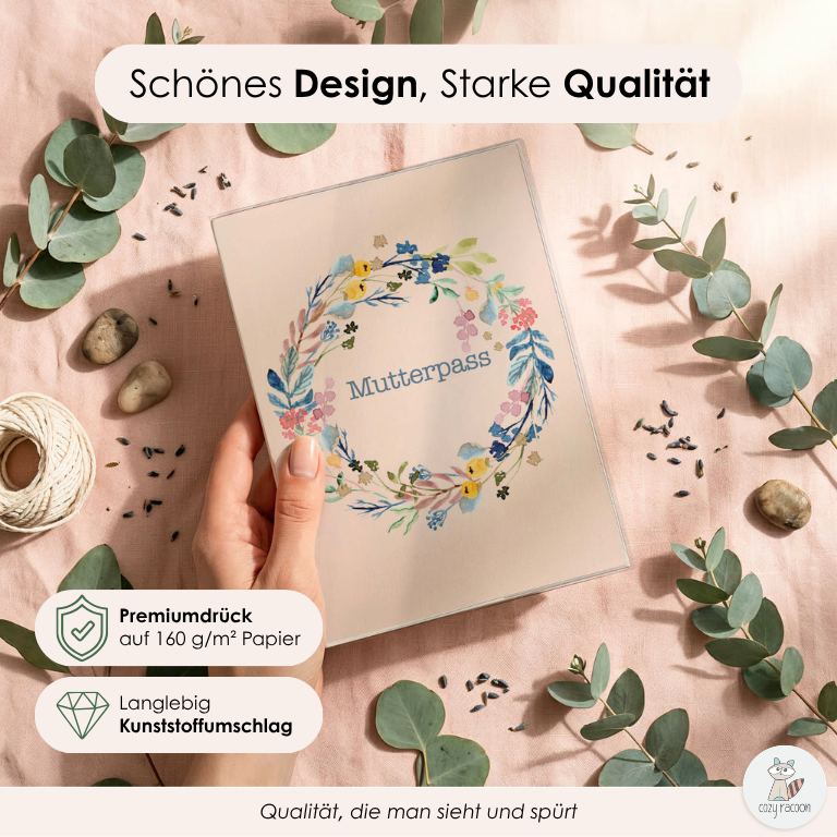 Flower Circle Mutterpasshülle Ohne Personalisierung