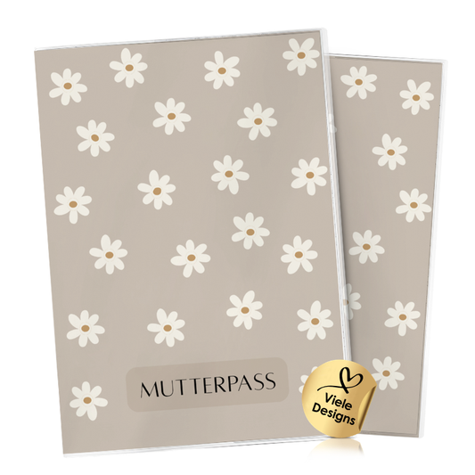 Gänseblümchen Beige Mutterpasshülle Ohne Personalisierung