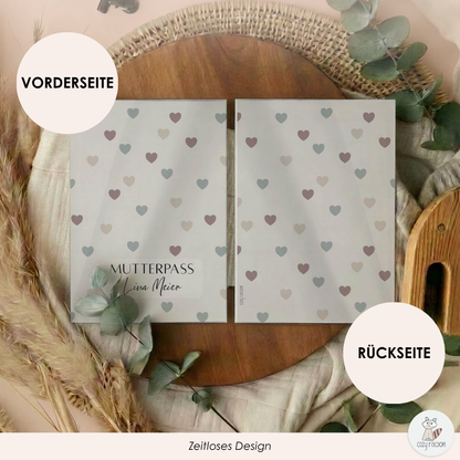 Kleine Herzchen Mutterpasshülle Mit Personalisierung